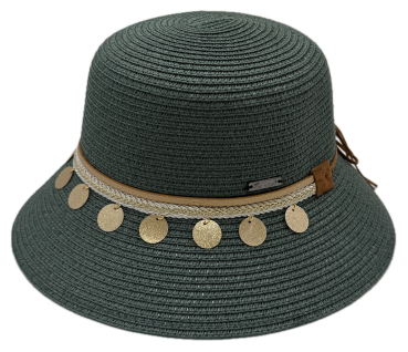 Strohhut - Cloche Style Glitzer - Hut -